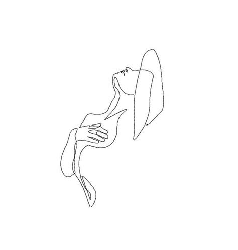 Naked Girl Embroidery Design2 Contour Stitch Embroidery Pattern Line Art Etsy