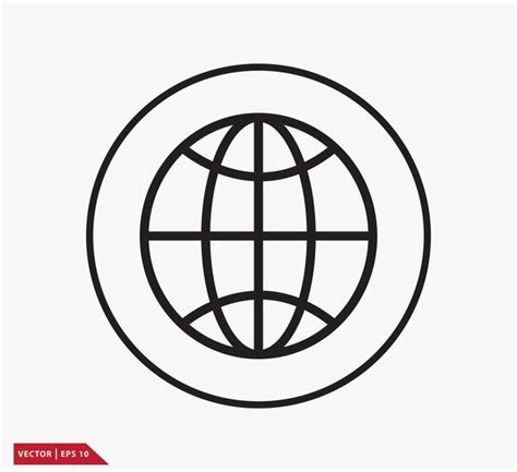 Premium Vector Globe Icon Vector Logo Design Illustration