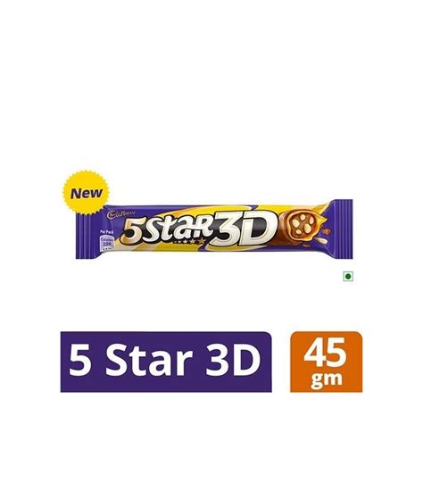 Cadbury 5 Star 3d Chocolate Bar 45 Gm