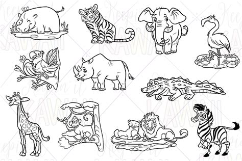 Wetland Animals Clip Art | Pre-Designed Photoshop Graphics ~ Creative ...