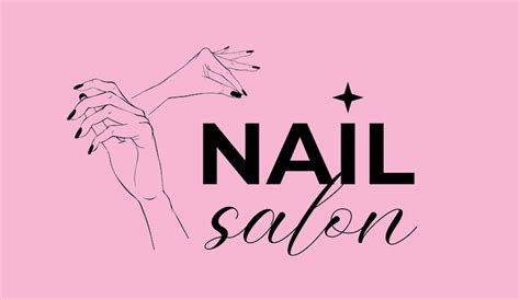 Premium Vector | Nail salon logo maker minimal design