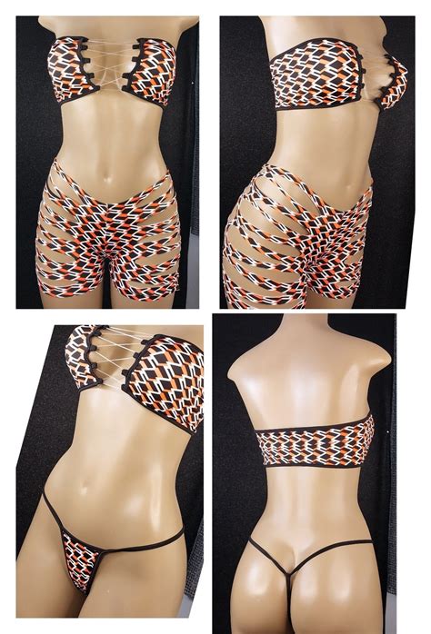 Custom Made Exotic Bikini Set Etsy