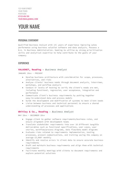 12 Great Google Docs CV Templates for UK Job Applicants