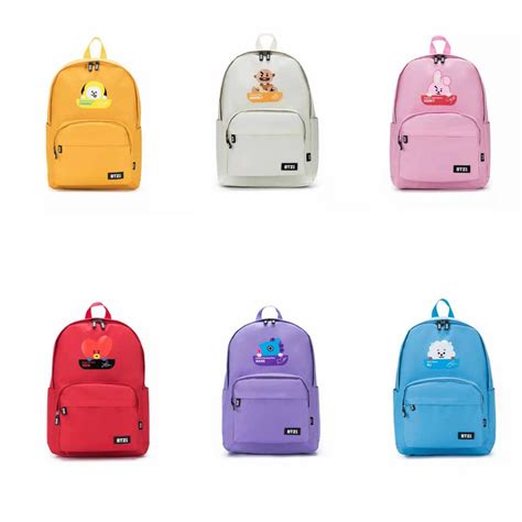 Bts Bt Estudante Mochila Saco Dos Desenhos Animados Motif Oxford Pano