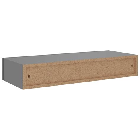 Wand Schubladenregal Grau 60x23 5x10 Cm MDF Abisko