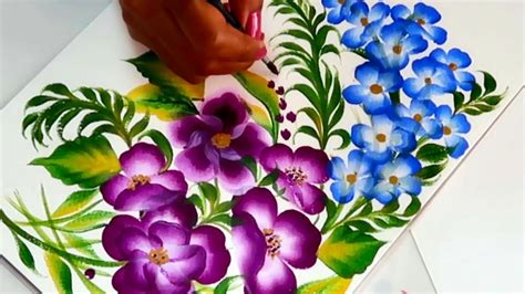 Flower Painting On Canvas Tutorial | Best Flower Site