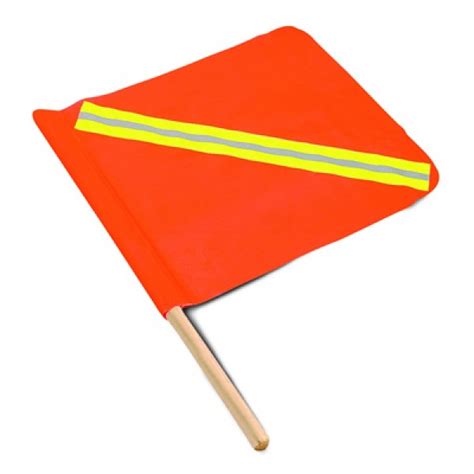 Bandera Manual Para Señalización De Alerta Seguridad Y Obras