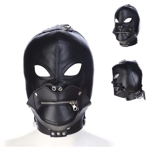 Sex Mask Adult Games Erotic Fetish PU Leather Restraints Bdsm Bondage