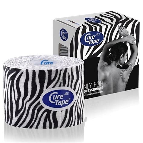 CureTape ART ZEBRA BLACK Kinesiotape Kinesiotaping 5cm Kinesiology Tape