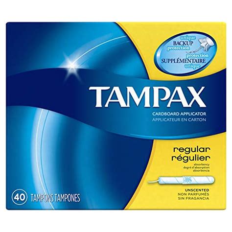 Tampax Cardboard Regular Tampons Unscented 40 Count