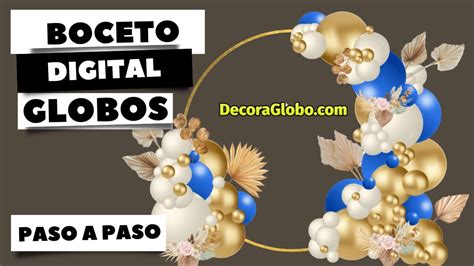 Descubre el Arte del Boceto Digital Decoración con Globos en Canva