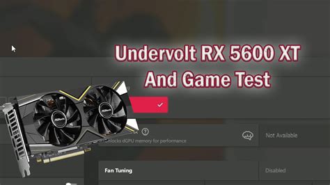 Tutorial Cara Undervolt RX 5600XT Dan Test Games YouTube