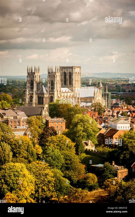 Elevated View Of York Minster York North Yorkshire Stock Photo Alamy