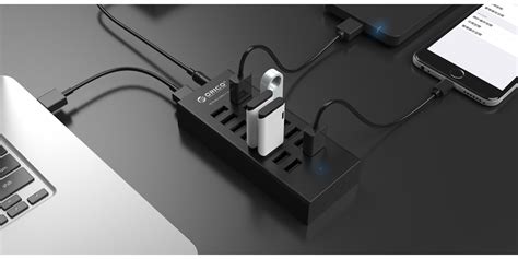 ORICO USB hub H1613-U2-123A-BK 16x USB black » Gadget mou