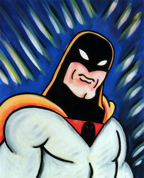 Space Ghost Hanna Barbera classic cartoon acrylic by MSGimaging