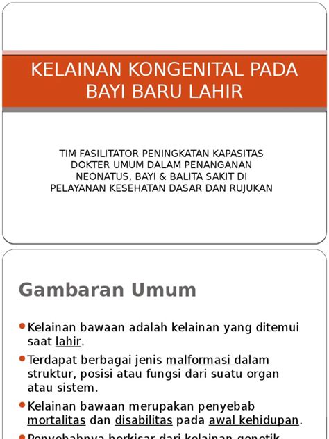 Kelainan Kongenital Pada Bayi Baru Lahir Pdf