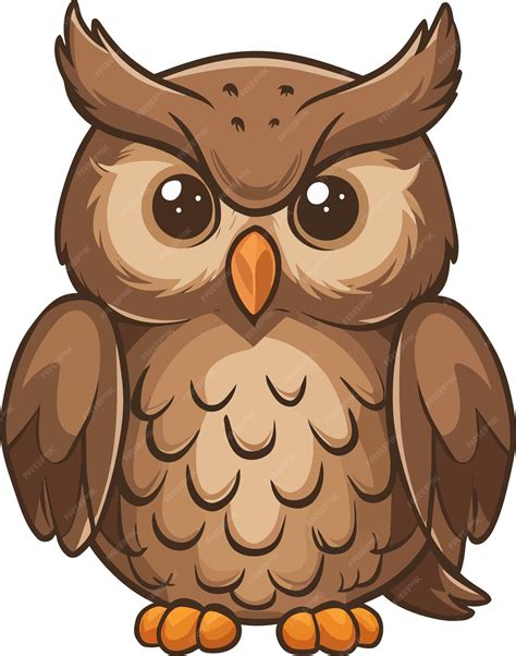 Premium Vector A Cute Owl Cartoon Animal Sticker Vector Illustration