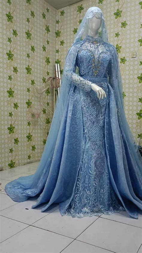 Baju Pengantin Baby Blue Gaun Warna Baby Blue Seperti Ini Tepat