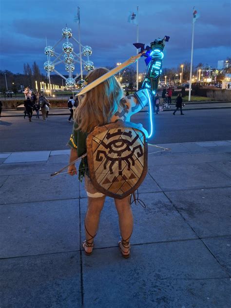 My Link cosplay with finished Old Wooden Shield : r/tearsofthekingdom