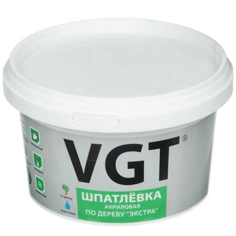Шпатлевка VGT, Экстра, акриловая, по дереву, береза, 1 кг в Воронеже ...