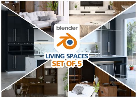 Living Spaces Set of 5 - Superhive (formerly Blender Market)