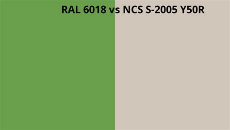 Ral 6018 Vs Ncs S 2005 Y50r Ral Colour Chart Uk