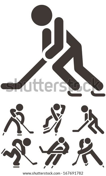 Hockey Icons Set Stock Illustration 167691782 Shutterstock