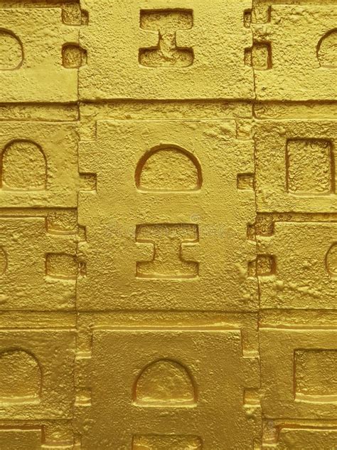 Gold Art Architecture Temple Wall Background Texture Stock Photo