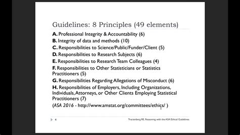 The Hows And Whys Of Reasoning With The Asa Ethical Guidelines Youtube