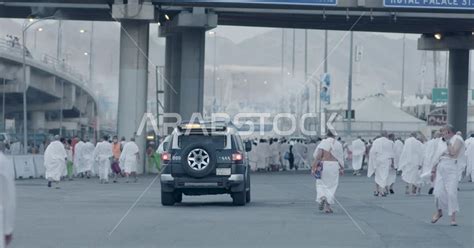 Performing Hajj rituals in Mina in Mecca, worship and closeness to God Almighty, holy Islamic ...