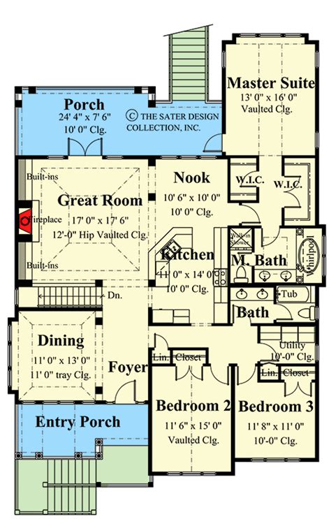 Raised Tidewater House Plan With 3 Beds And A 2 Car Drive Under Garage 340110str