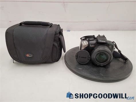 Canon Powershot Sx20 Is Pc1438 Black 12.1 Mp Digital Camera With Case ...