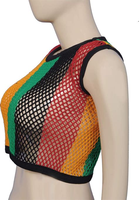 Clossy London 100 Cotton Ladies Rasta Jamaican Work Work String Mesh