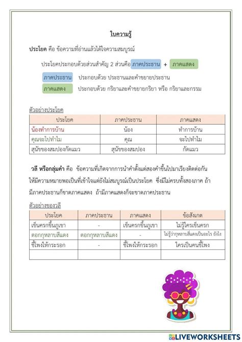 1401400 ใบงานวลี และประโยค Weeraporn Seesathan