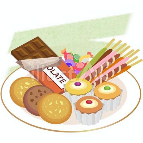 お菓子盛り合わせイラスト No 1420246｜無料イラスト・フリー素材なら「イラストac」