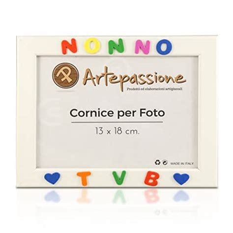 Cornici Per Foto In Legno Con La Scritta Nonno TVB E Decorata Con