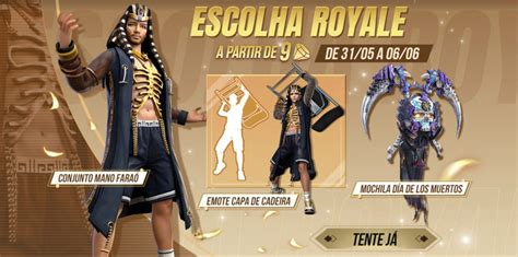 Escolha Royale Free Fire Como Conseguir Conjunto Mano Fara Emote