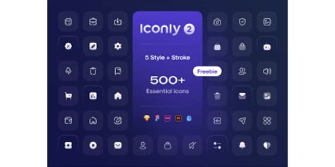 Iconly 2 500 Essential Icons Community Community Figma