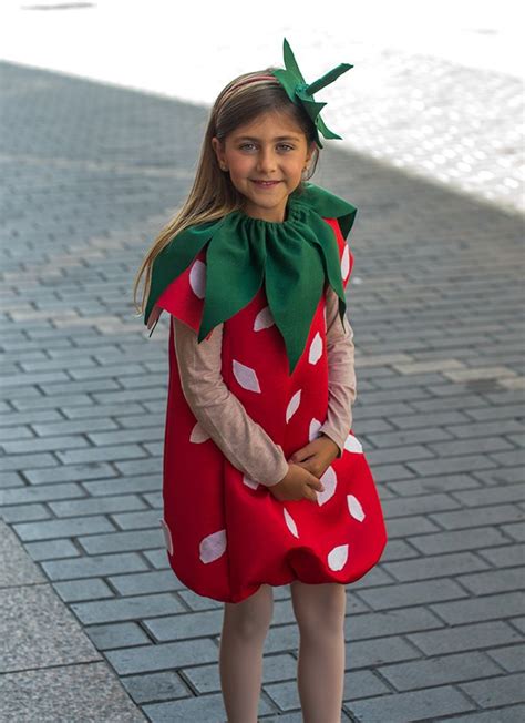 Diydisfraz De Fresa Strawberry Costume Fruit Costumes Childrens