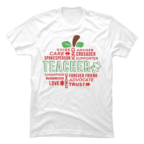 Teacher Appreciation School Teachers Inspirational Apple - Buy t-shirt ...