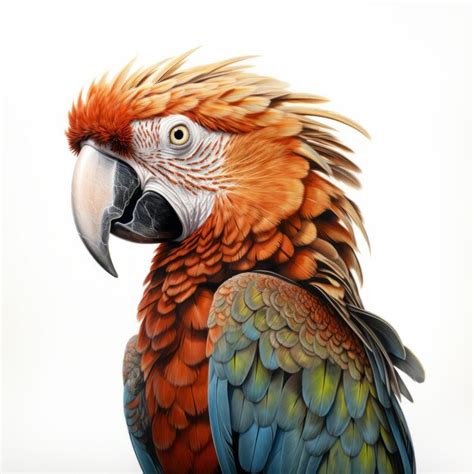 Premium Photo Colorful Bird Portrait By Mtvu Realistic Hyperdetailed