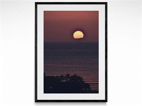 Oahu Island Sunset Photography Print Hawaii Wall Print Pacific Ocean ...