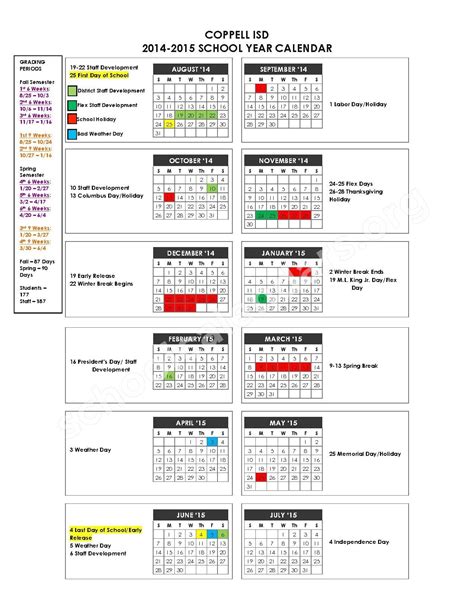 Coppell Isd Calendar | Qualads