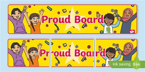 Proud Board Display Banner Creat De Profesori Twinkl