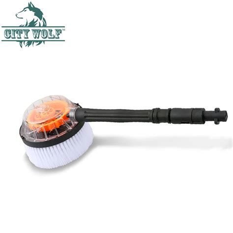 City Wolf Car Washer Rotatable Circular Brush Connect With Spray Gun