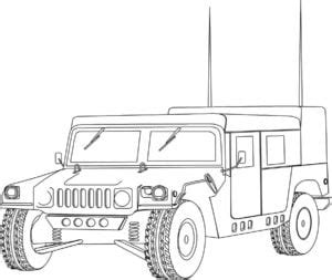 Coloring pages: Army trucks, printable for kids & adults, free