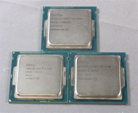 【やや傷や汚れあり】b37197 O 10328 Intel Core I5 4590 Sr1qj Lga1150 Cpu 3個セット 動作品