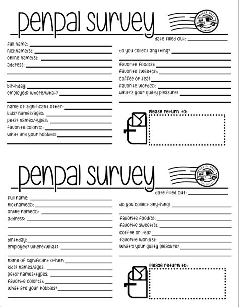 Printable Pen Pal Letter Tracker Artofit