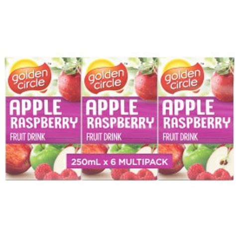 Golden Circle Apple And Raspberry Fruit Drink Pack Of 6 X 250ml Juice