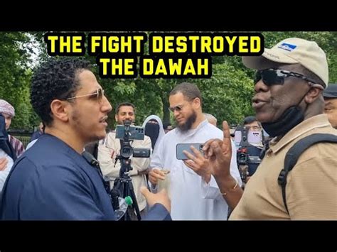 The Fight Destroyed The Dawah Shamsi And Visitor Speakers Corner Sam